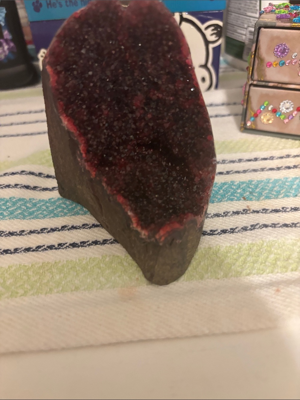 Extra Large Garnet Crystal Geode Display Piece ♥️♥️♥️